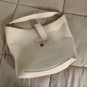 J.Crew White Leather Signet Hobo Bag